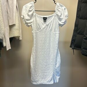 white princess floral bodycon ruffle dresss